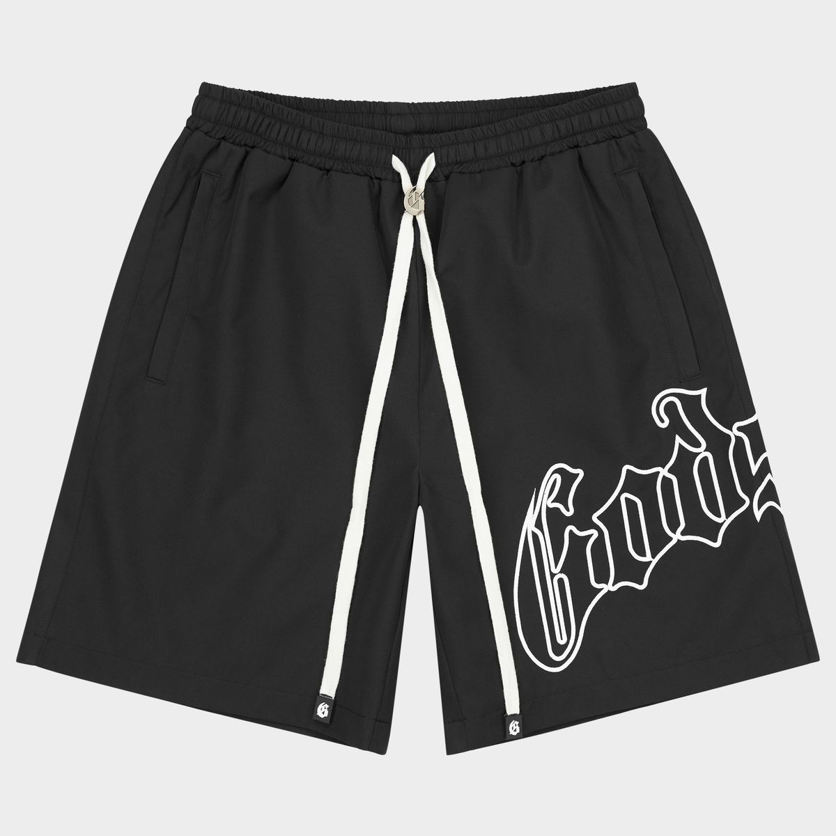 Godspeed OG Logo Nylon Shorts (Black/White) - New