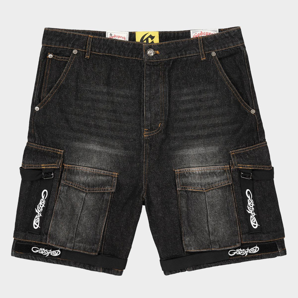 Godspeed Utility Denim Shorts (Black) - New