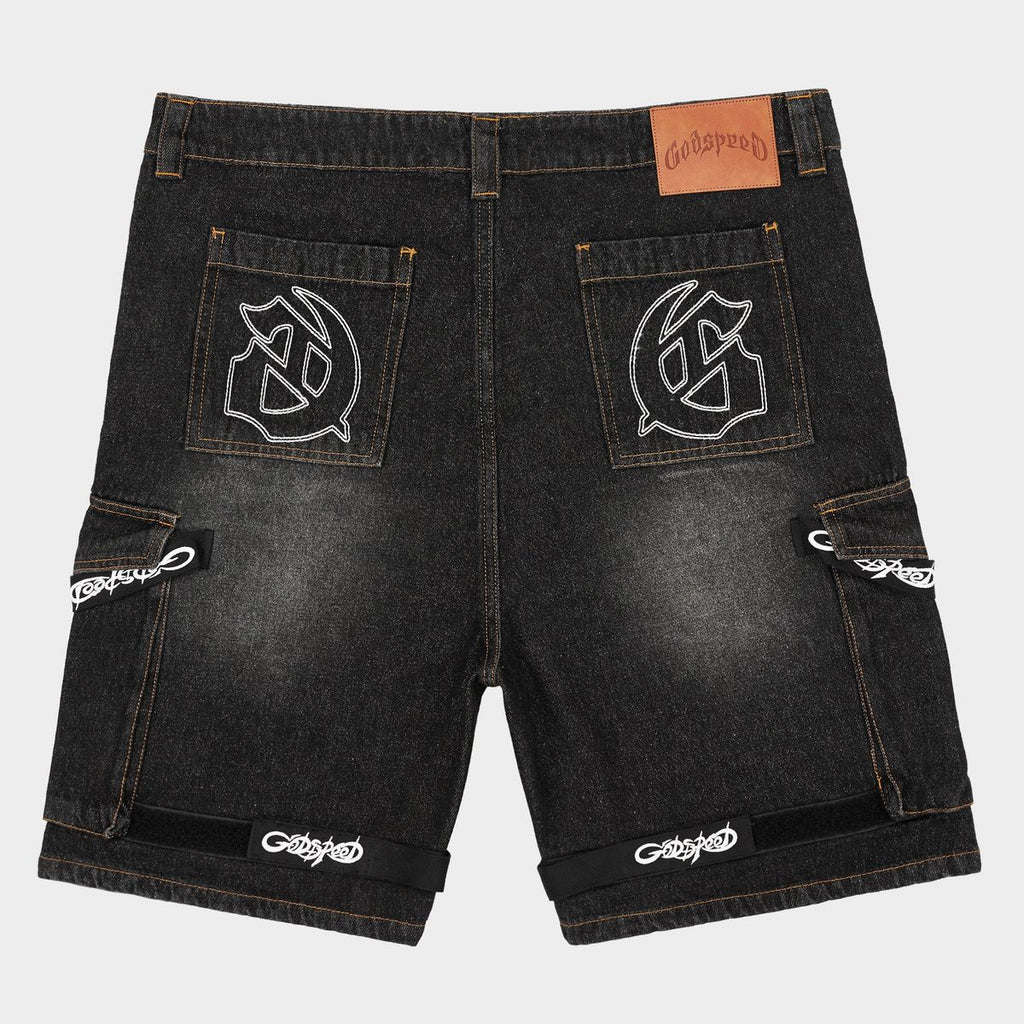 Godspeed Utility Denim Shorts (Black) - New