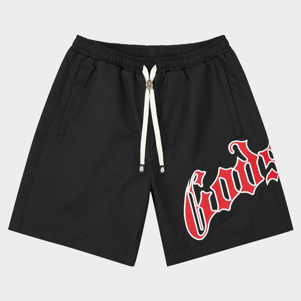 Godspeed OG Logo Nylon Shorts (Bred) - New