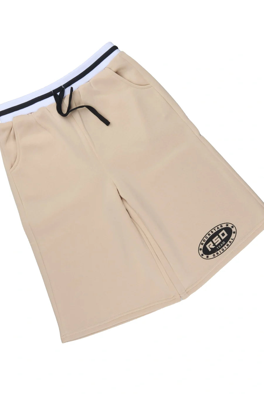 Rockstar Original Boys Amos Beige Oversized Shorts - New