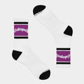 Godspeed OG Logo Striped Sock (White/Purple) - New