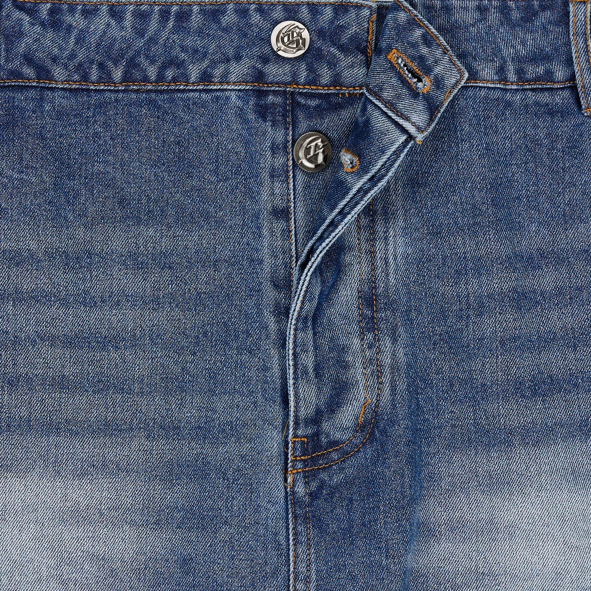 Godspeed Utility Denim Shorts (Blue/Blue) - New