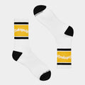 Godspeed OG Logo Striped Sock (White/Yellow) - New