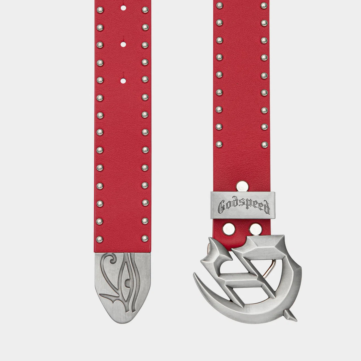 Godspeed Forged GS Studded Belt (Red) - New