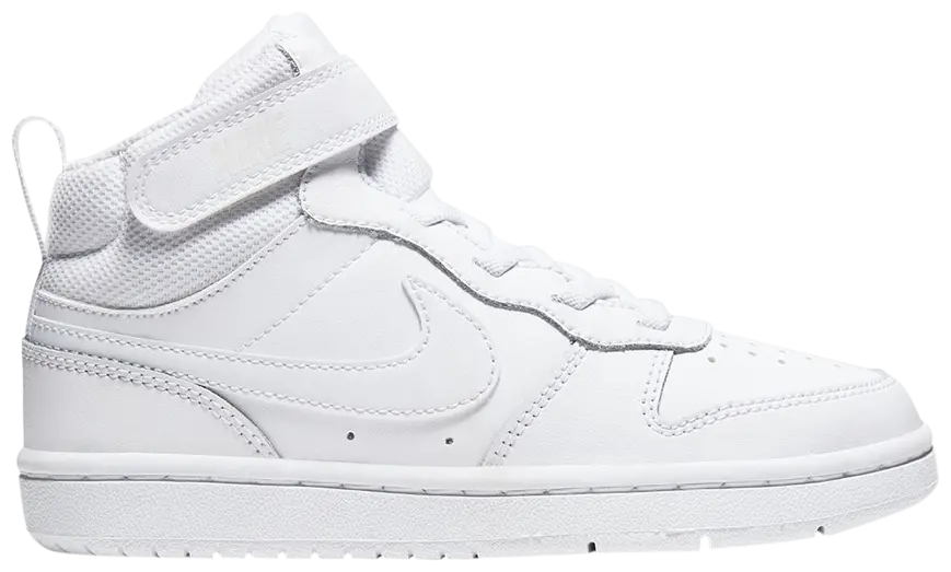 Nike Court Borough Mid 2 Triple White (PS) - New