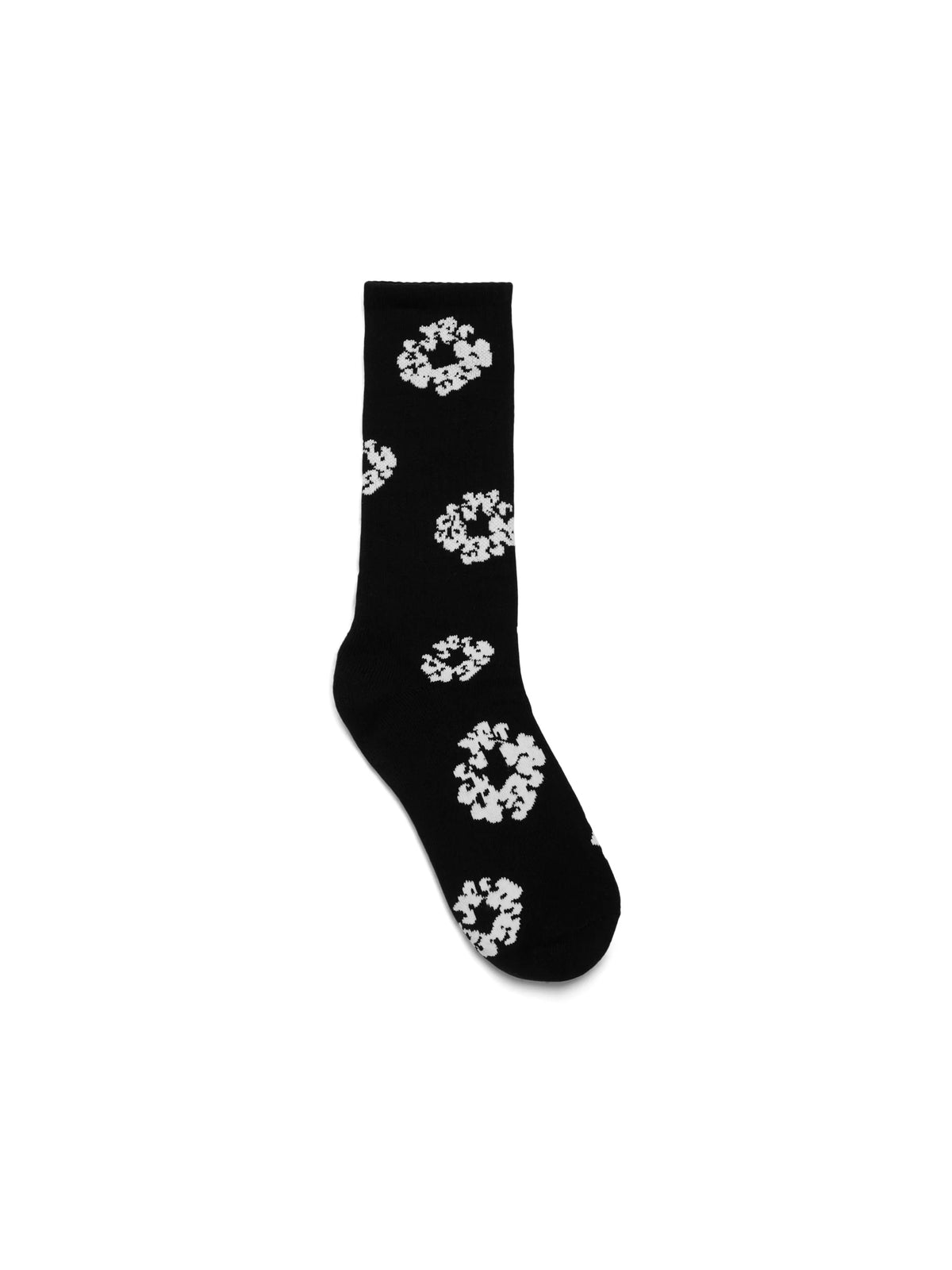 Denim Tears Cotton Wreath Socks Black - New