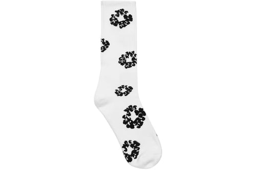 Denim Tears Cotton Wreath Socks White - New