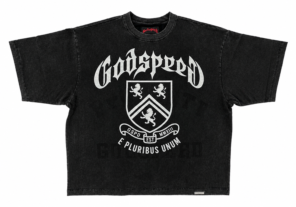 Godspeed GSPD Crest T-Shirt (Black Wash) - New