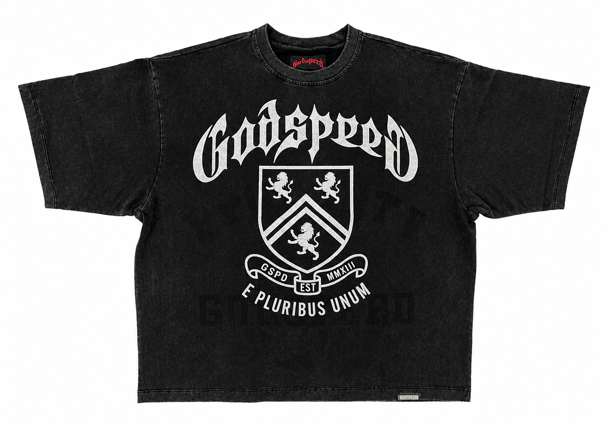 Godspeed GSPD Crest T-Shirt (Black Wash) - New