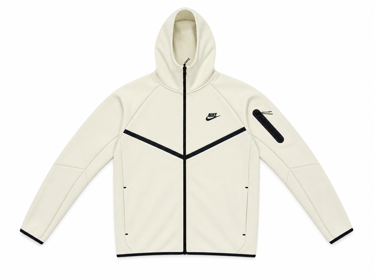 Nike Tech Fleece Full-Zip Jacket Light Khaki/Black - New