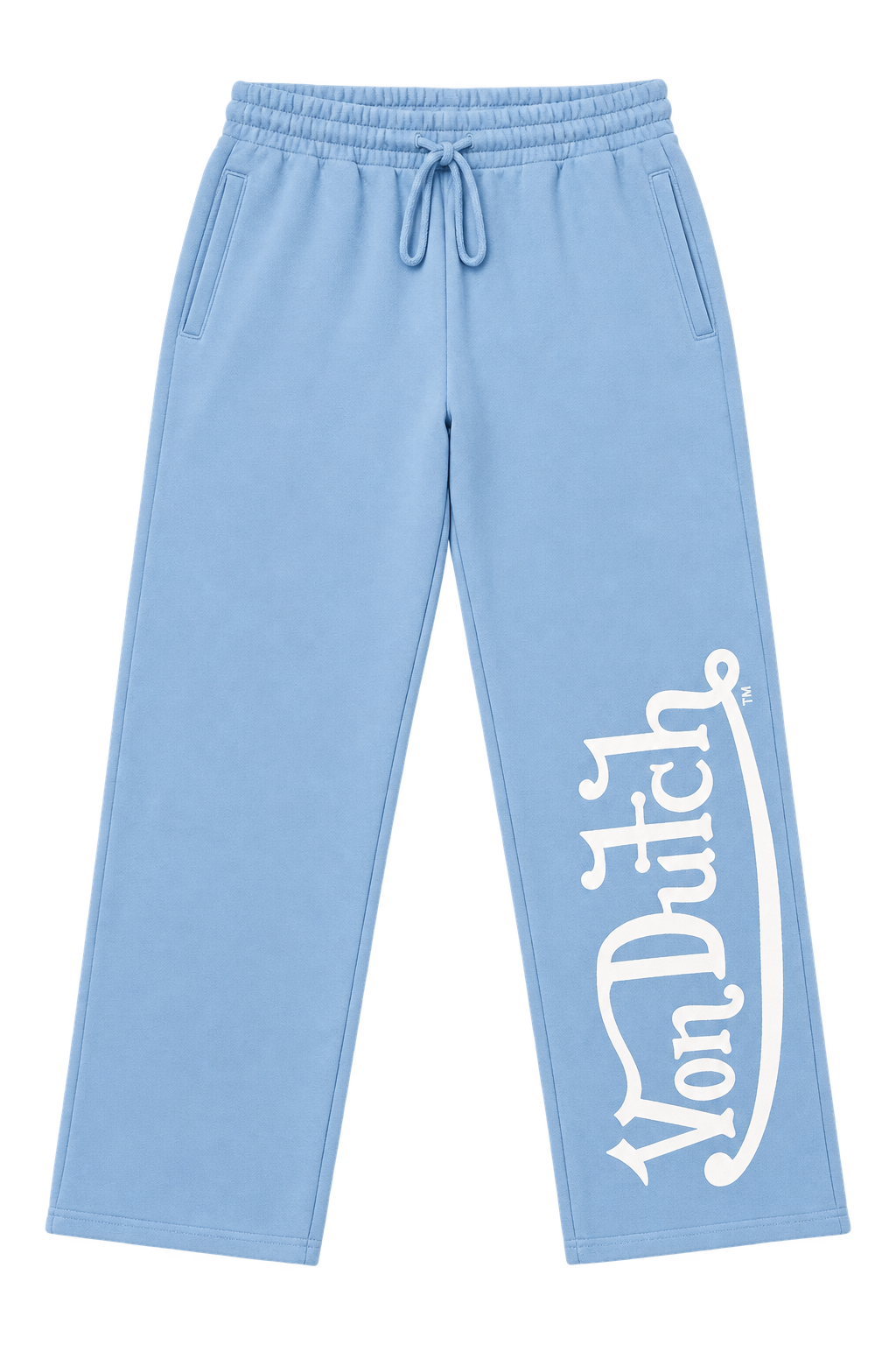 Von Dutch Washed Wide Leg Pants Blue - New