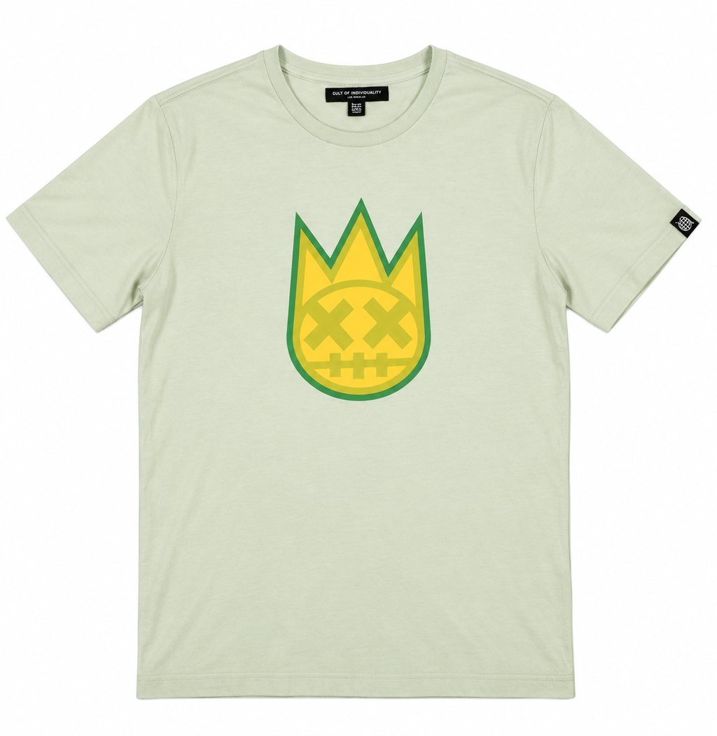 Cult Of Individuality 3D Clean Shimuchan Logo Short Sleeve Crew Neck Tee Patina Green - New