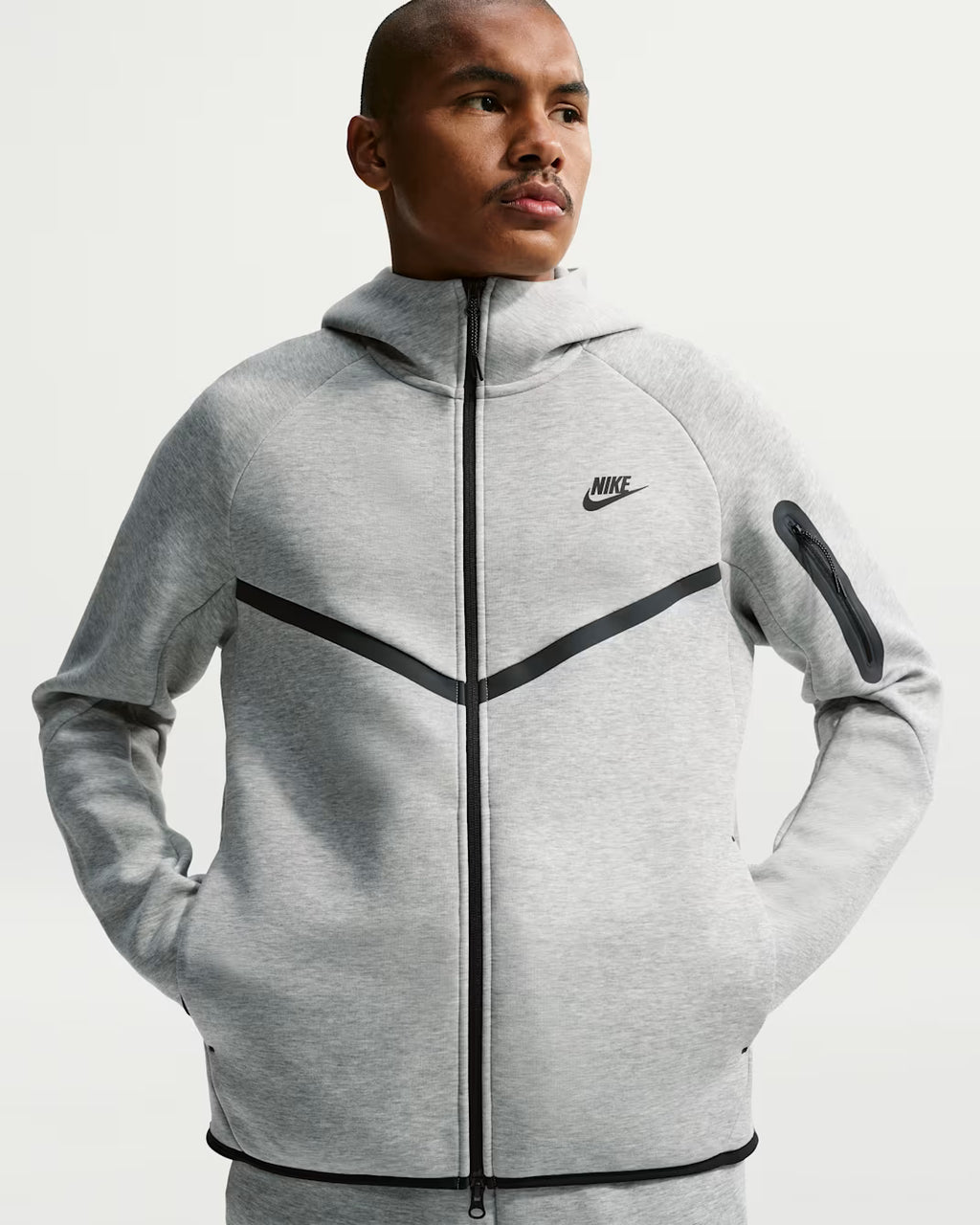 Nike Tech Fleece Full-Zip Jacket Dark Grey Heather/Black - New