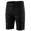 Ripped Stretch Denim Jean Shorts - New