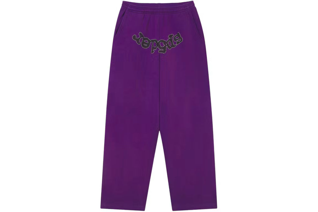 Sp5der Studded OG Logo V2 Sweatpant Purple - New