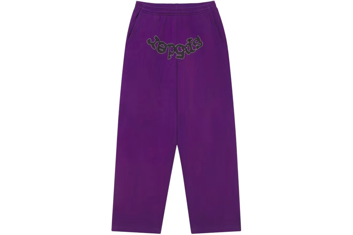 Sp5der Studded OG Logo V2 Sweatpant Purple - New