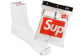 Supreme Hanes Crew Socks (4 Pack) White - New