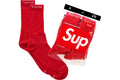 Supreme Hanes Socks (4 Pack) Red - New