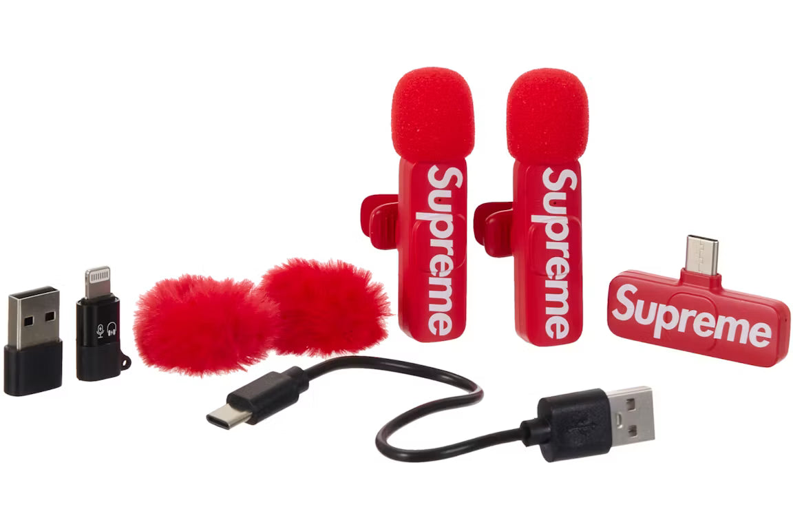 Supreme Mini Mics (Set of 2) Red - New