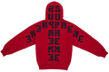Supreme Mirrored Applique Hooded Sweatshirt Dark Red - New