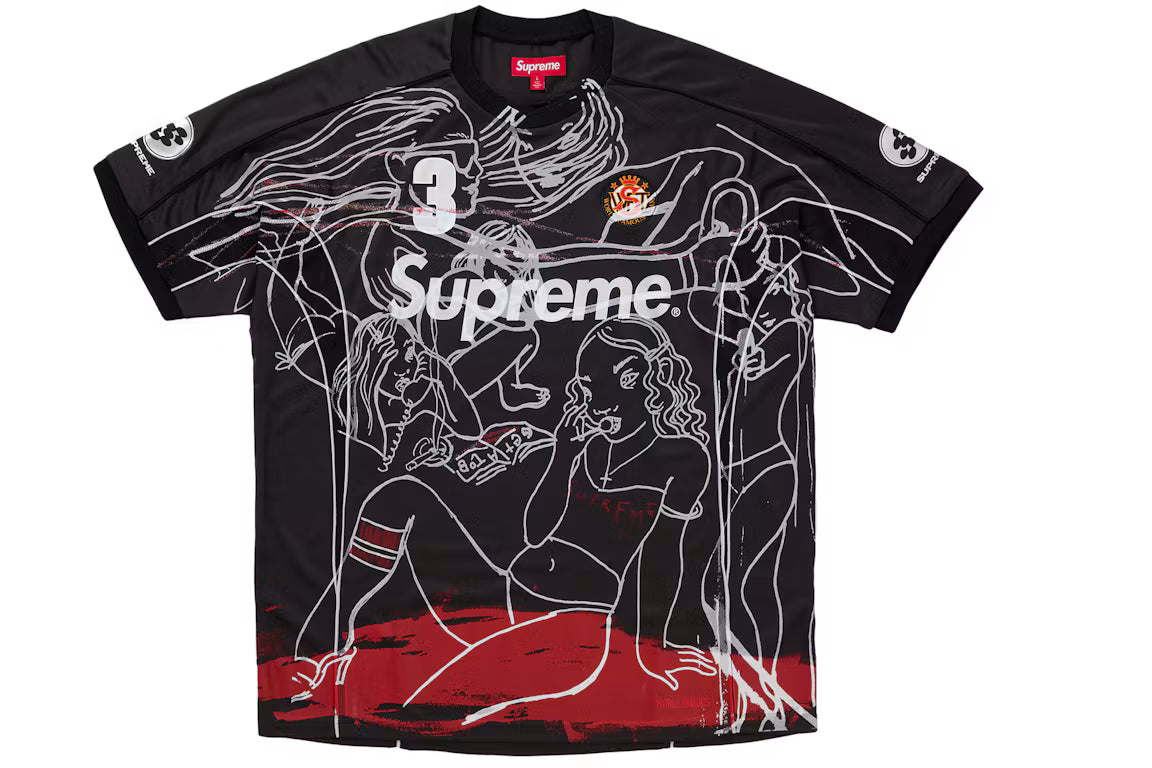 Supreme Rita Ackermann Soccer Jersey Black - New