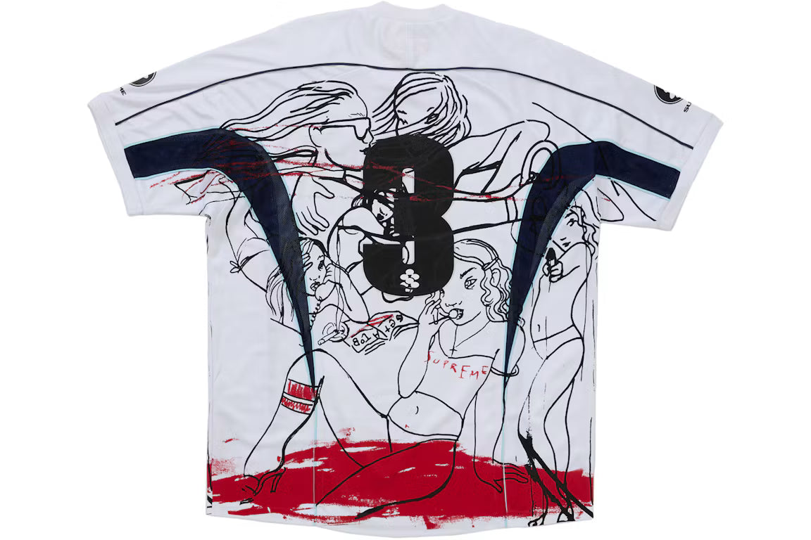 Supreme Rita Ackermann Soccer Jersey White - New