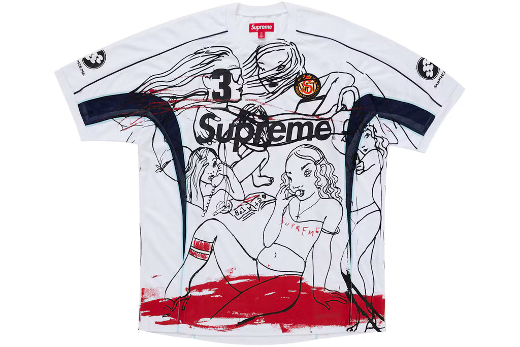 Supreme Rita Ackermann Soccer Jersey White - New