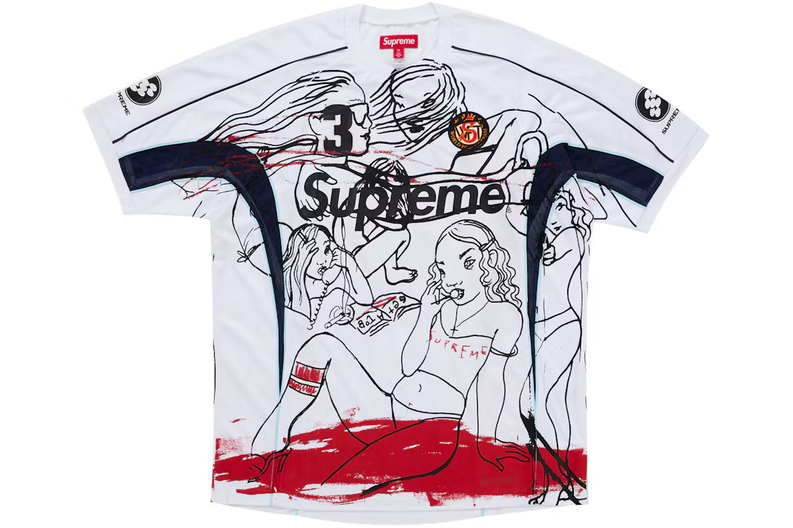 Supreme Rita Ackermann Soccer Jersey White - New