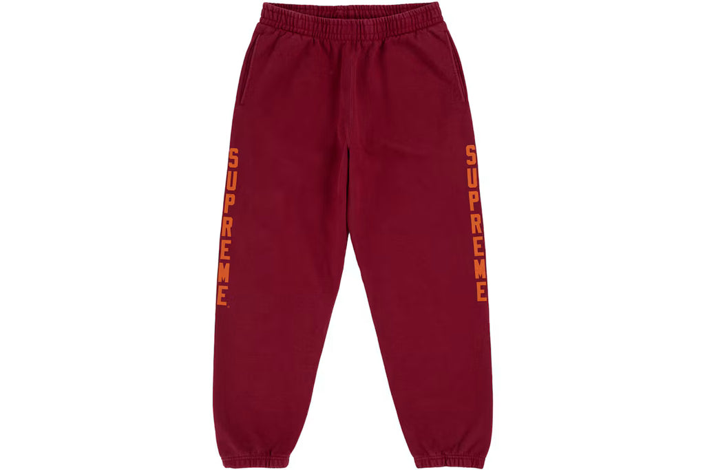 Supreme Washed Logo Sweatpant Cardinal - New