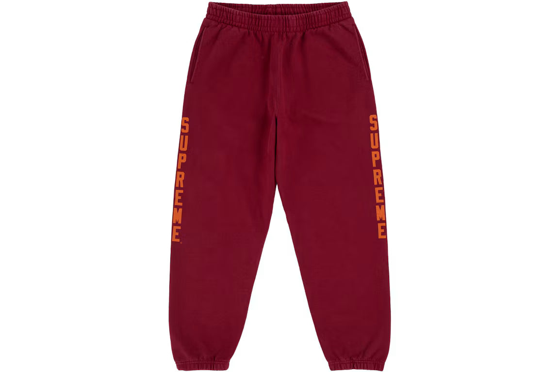 Supreme Washed Logo Sweatpant Cardinal - New