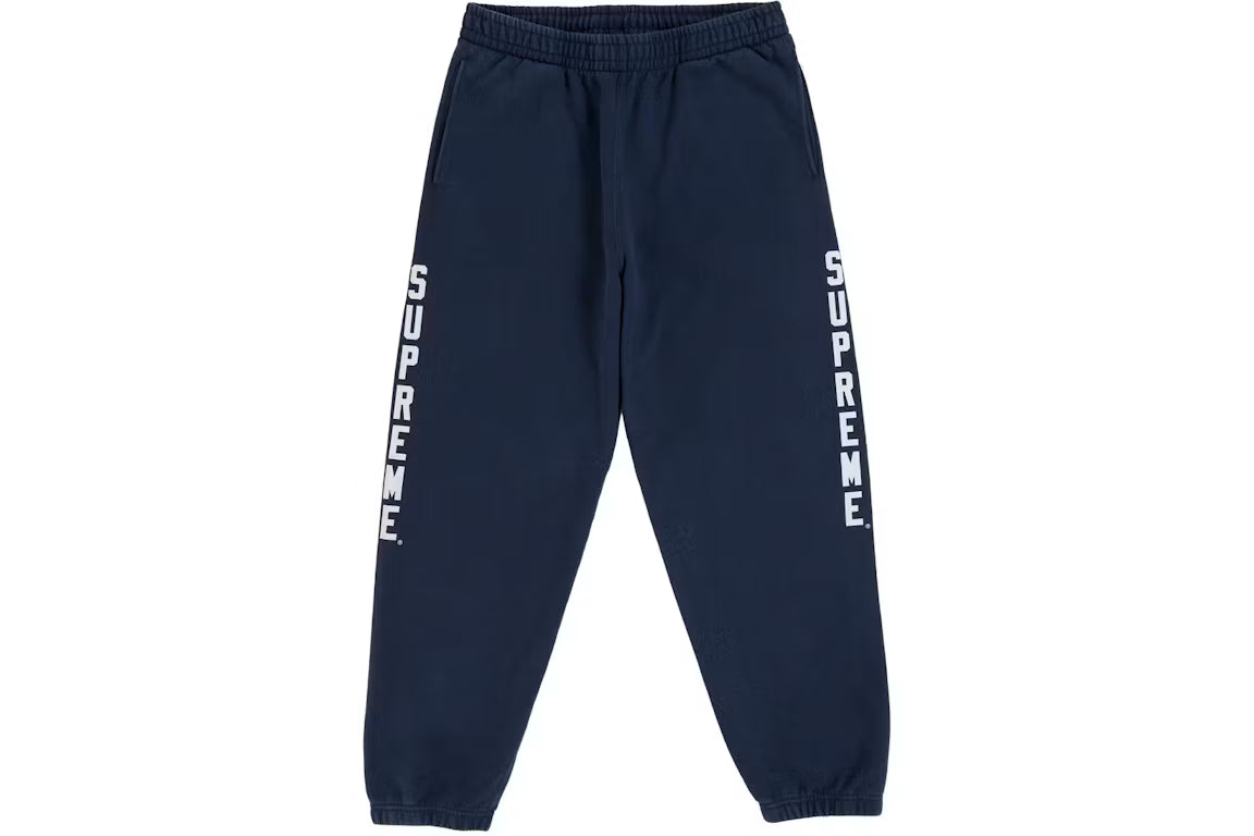 Supreme Washed Logo Sweatpant Navy - New