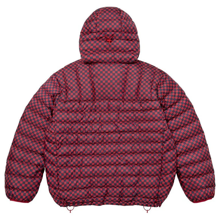 Supreme Micro Down Half Zip Hooded Pullover (FW26) Red Checkerboard - New